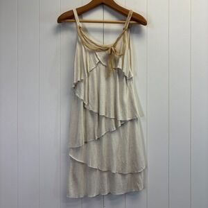 Iris & Navy Womens Festival Fairy Tiered Tunic Dress Size S Feminine Dainty Chic